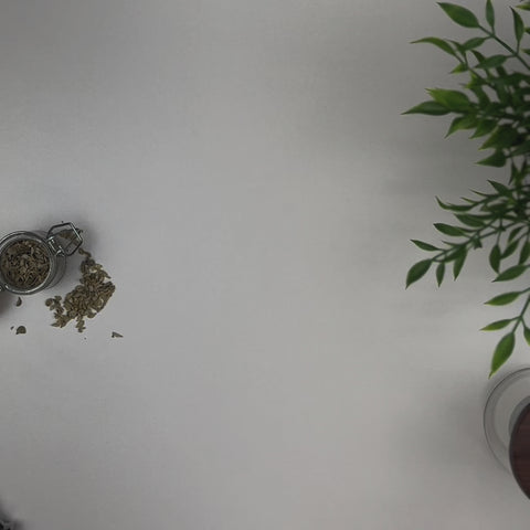 Video of Evergreen Herbs Black Walnut Hulls being displayed in a pouch and poured out into a bowl.