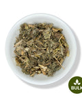 A bowl of dried Blessed Thistle (Cardo Santo) herbs.