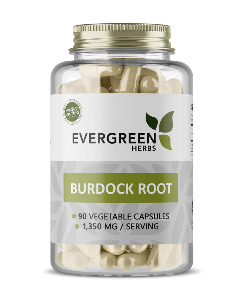 Burdock Root Capsules (Capsulas De Raíz De Bardana) - 90 Capsules (450 mg.)