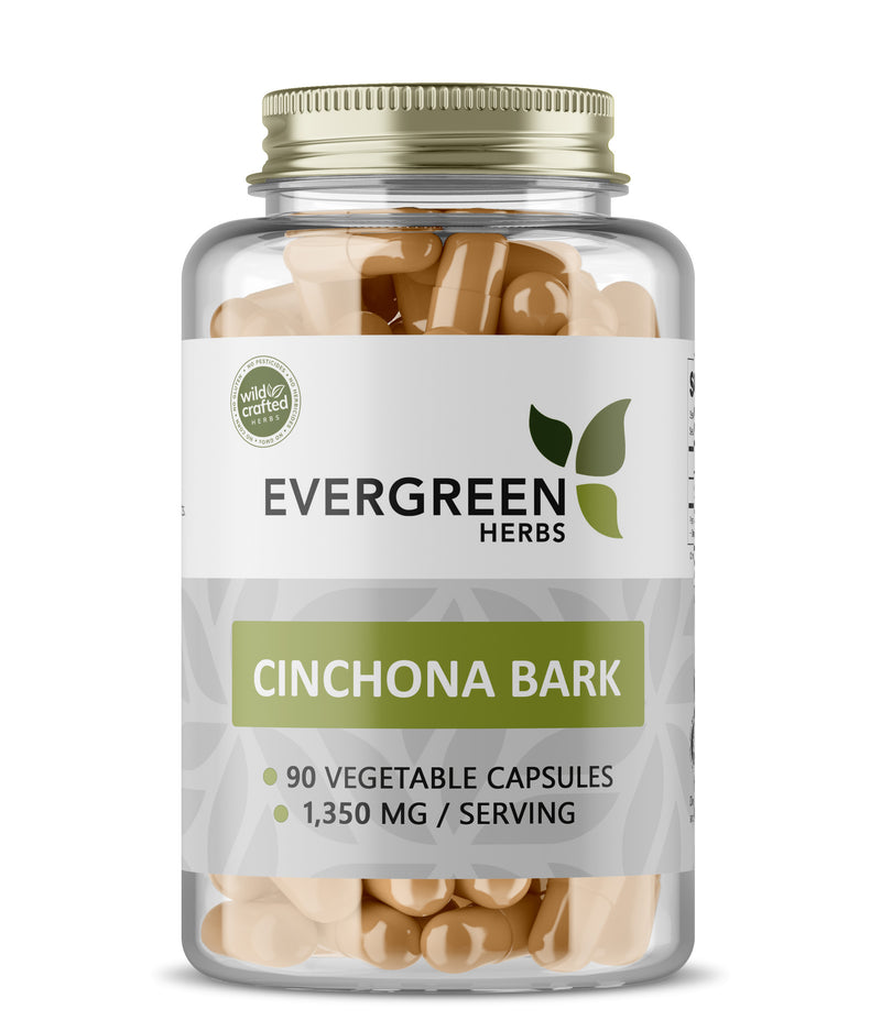 Cinchona Bark Capsules (Capsulas De Quina Roja) - 90 Capsules - 450 mg.