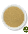 A bowl of Hierba Del Sapo Powder, with a green label indicating the bulk option.