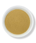 A bowl of Shepherd's Purse Powder ( Capsella bursa-pastoris) against a white background.