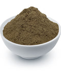 A bowl of Blue Vervain Powder against a white background.