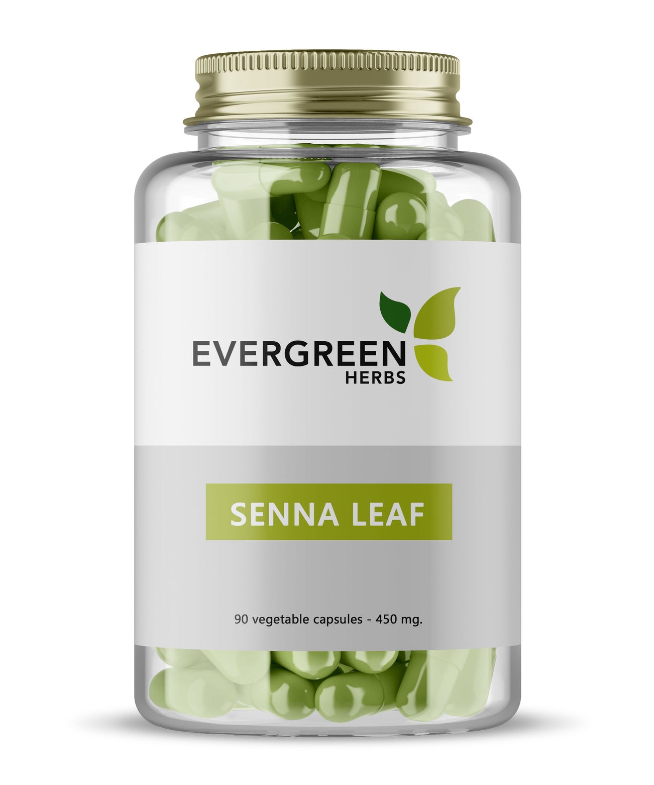 Senna Leaf Capsules - 90 Capsules - 450 mg.